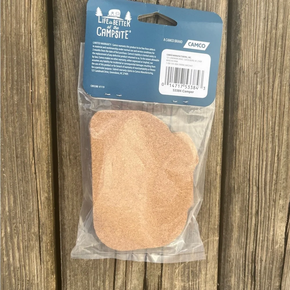 CORK COASTERS 2 PACK CAMPER WITH LUGGAGE NWT